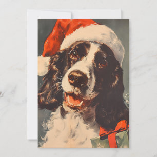 Springer Spaniel Kerstmis Feestdagenkaart