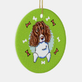 Springer Spaniel Kerstmis Keramisch Ornament (Rechts)