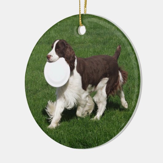 Springer Spaniel kerstversiering Keramisch Ornament (Links)