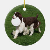 Springer Spaniel kerstversiering Keramisch Ornament (Achterkant)