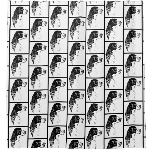 Springer Spaniel kunst Douchegordijn (Voorkant)