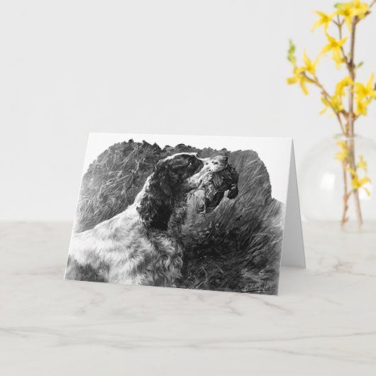  Springer Spaniel kunst Kaart (Gele Bloem)