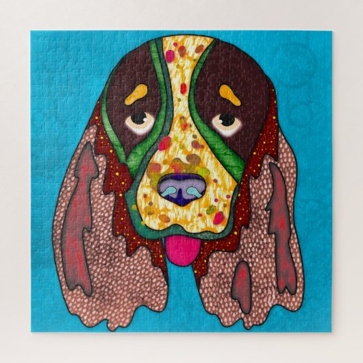 Springer Spaniel lelijk gezicht Jigzaag Puzzle Legpuzzel (Verticaal)