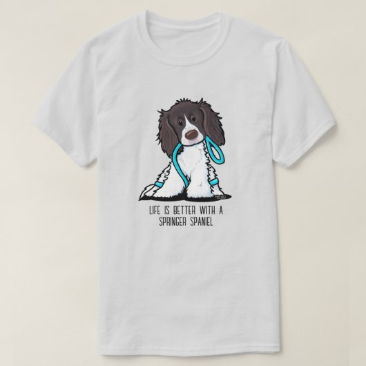 Springer Spaniel Leven Is Beter T-Shirt (Design voorkant)