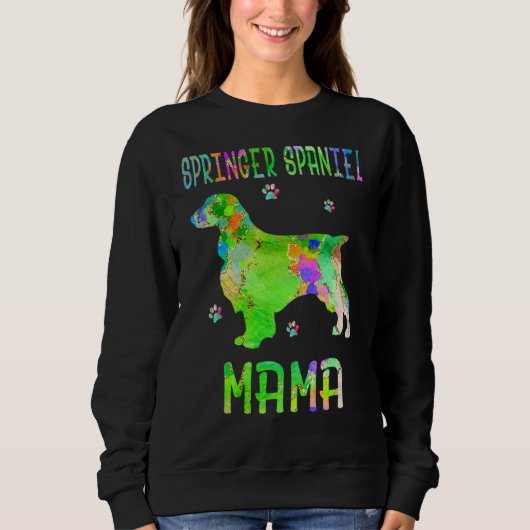 Springer Spaniel Mama Colorful Dog mama Trui (Voorkant)