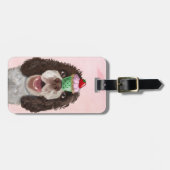 Springer Spaniel met Cupcake 2 Bagagelabel (Voorkant horizontaal)