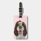Springer Spaniel met Cupcake 2 Bagagelabel (Voorkant verticaal)