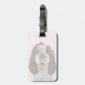 Springer Spaniel met Cupcake 2 Bagagelabel (Achterkant verticaal)