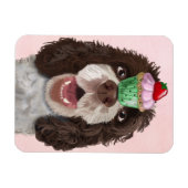 Springer Spaniel met Cupcake 2 Magneet (Horizontaal)