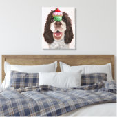 Springer Spaniel met Cupcake Canvas Afdruk (Insitu (Slaapkamer))