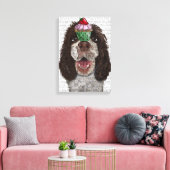 Springer Spaniel met Cupcake Canvas Afdruk (Insitu (Woonkamer))
