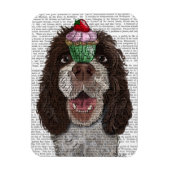 Springer Spaniel met Cupcake Magneet (Verticaal)