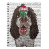 Springer Spaniel met Cupcake Notitieboek (Voorkant)