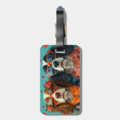 Springer Spaniel met Hart Rozen Valentijnsdag Bagagelabel (Achterkant verticaal)