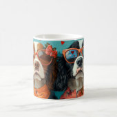 Springer Spaniel met Hart Rozen Valentijnsdag Koffiemok (Center)