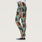 Springer Spaniel met Hart Rozen Valentijnsdag Leggings (Links)