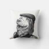 Springer Spaniel met plat Pet (Snow) Kussen (Achterkant)