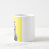 Springer Spaniel met Platte Pet (Retro Geel) Koffiemok (Center)