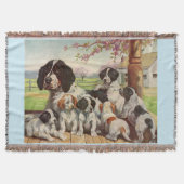 springer spaniel moeder en puppies deken (Voorkant)