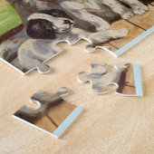 springer spaniel moeder en puppies legpuzzel (Zijkant)