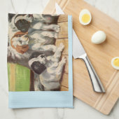 springer spaniel moeder en puppies theedoek (Quarter Fold)