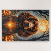 Springer Spaniel Oogstmaan Halloween Portret A Legpuzzel (Horizontaal)