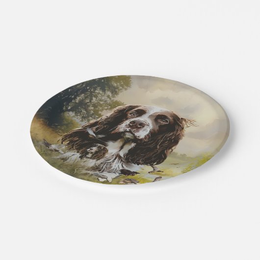 Springer Spaniel Papieren Bordje (Gekanteld)
