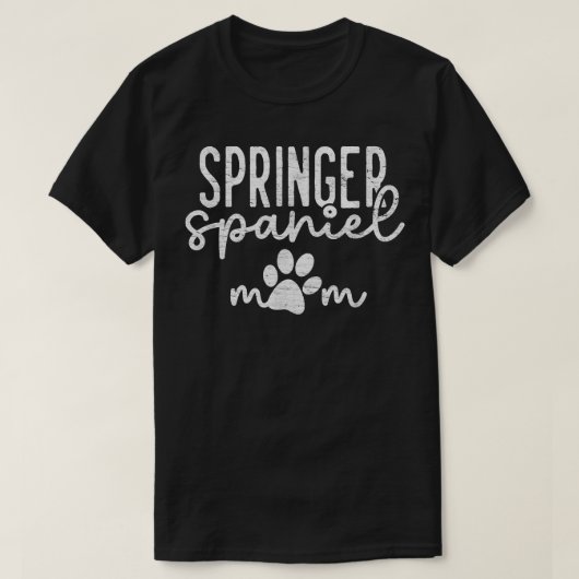 Springer Spaniel Paw mama T-shirt (Design voorkant)