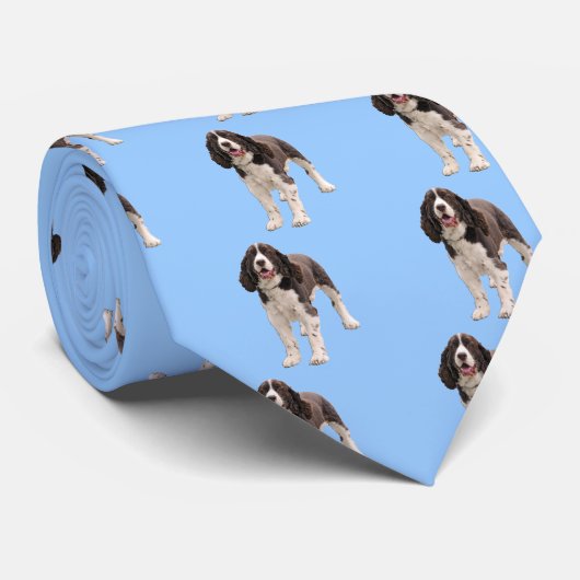 Springer Spaniel Permanent Stropdas (Opgerold)