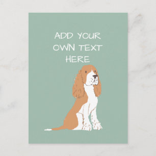 Springer Spaniel Personalized Dog Name Briefkaart