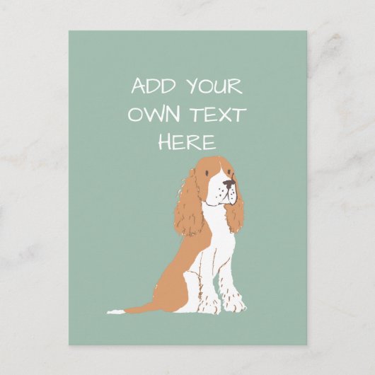 Springer Spaniel Personalized Dog Name Briefkaart (Voorkant)
