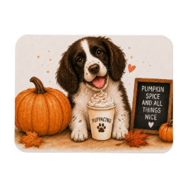 Springer Spaniel Pumpkin Spice Magneet