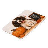 Springer Spaniel Pumpkin Spice Magneet (Linkerzijde)