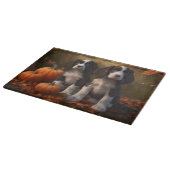 Springer Spaniel Pup Autumn Delight Pompoen Snijplank (Hoek)