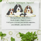 Springer Spaniel-Puppies Theedoek (Gevouwen)