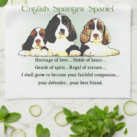 Springer Spaniel-Puppies Theedoek (Gevouwen)