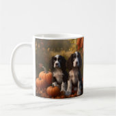 Springer Spaniel Puppy Herfst Delight Pompoen Koffiemok (Links)