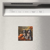 Springer Spaniel Puppy Herfstvreugde Pompoen Magneet (Insitu (Vaatwasser))