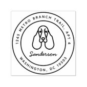 Springer Spaniel retour adres stempel zelf-inkt (Design)