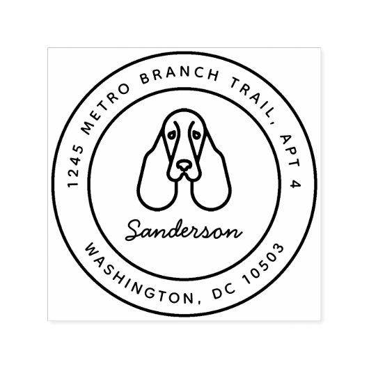 Springer Spaniel retour adres stempel zelf-inkt (Design)