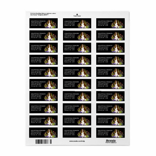 SPRINGER SPANIEL - Retouradreslabels aanpassen Etiket (Full Sheet)