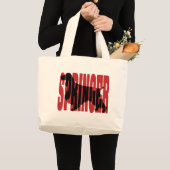 Springer Spaniel-silhouet Grote Tote Bag (Voorkant (product))