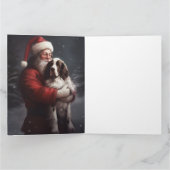 Springer Spaniel Sinterklaas Feestelijke Kerstmis Kaart (Binnen)