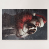 Springer Spaniel Sinterklaas Feestelijke Kerstmis Legpuzzel (Horizontaal)