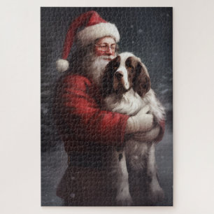 Springer Spaniel Sinterklaas Feestelijke Kerstmis Legpuzzel