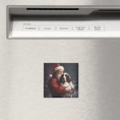 Springer Spaniel Sinterklaas Feestelijke Kerstmis Magneet (Insitu (Vaatwasser))