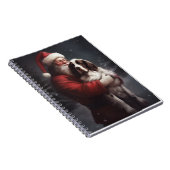 Springer Spaniel Sinterklaas Feestelijke Kerstmis Notitieboek (Rechterzijde)