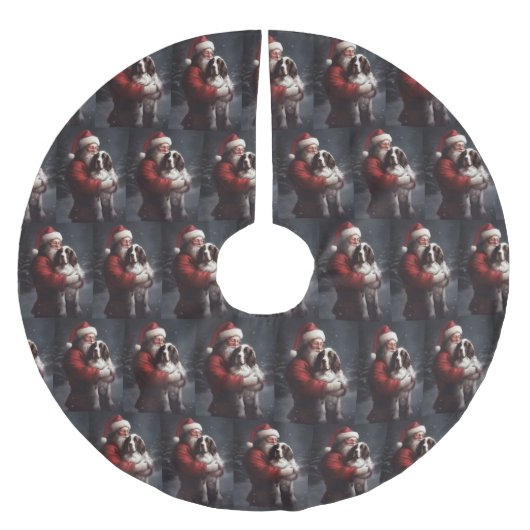 Springer Spaniel Sinterklaas Festive Kerstmis Kerstboom Rok (Voorkant)