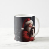Springer Spaniel Sinterklaas Festive Kerstmis Koffiemok (Voorkant rechts)
