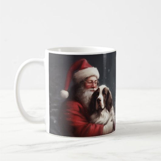 Springer Spaniel Sinterklaas Festive Kerstmis Koffiemok (Links)